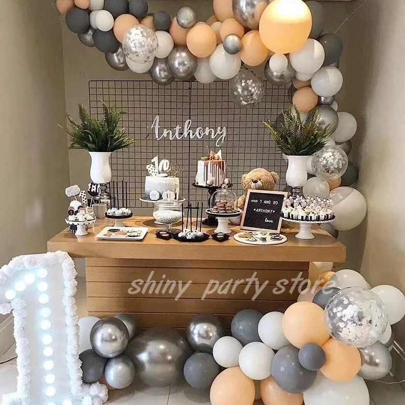 Утолщенной матово-серый шар Красочные Macarone латексные воздушные шары на день