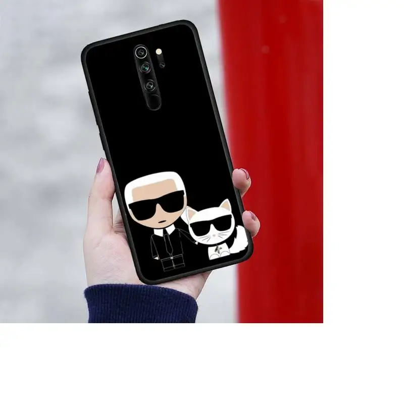 

Cartoon Letters Lagerfeld Brand Designer KARLs Phone Cases For Redmi 7 8 9 A K20 30 Pro Note 8 9 Pro 9s