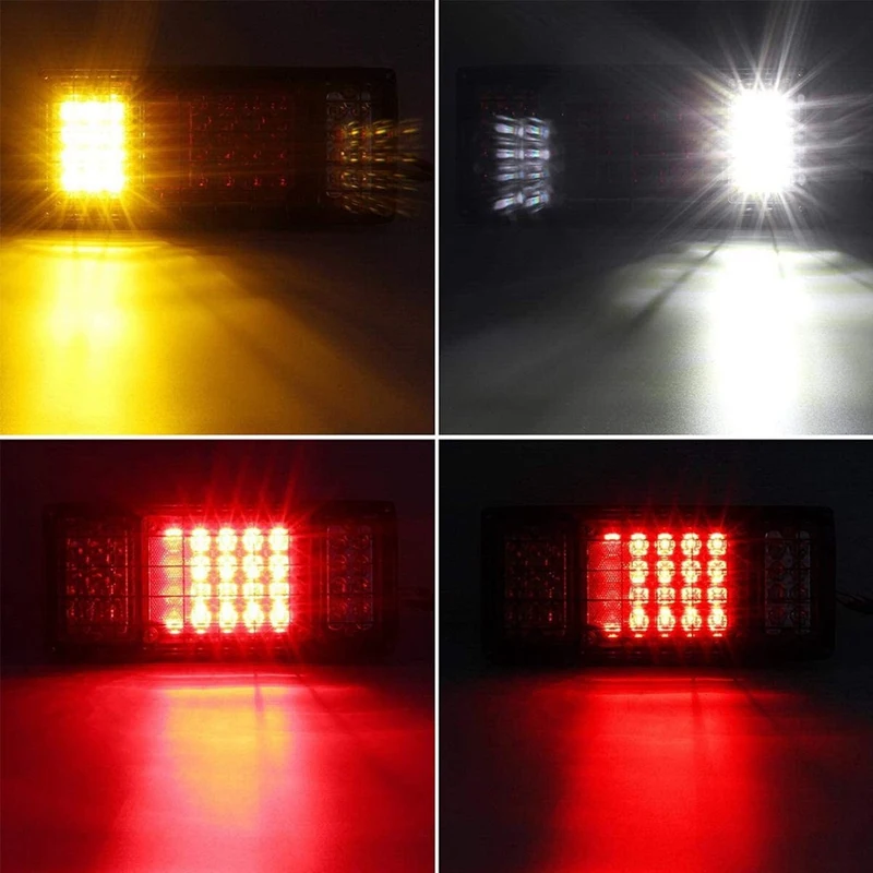 2Pcs 12V LED Truck Trailer Tail Lights Turn Signal Brake Light Running Reverse | Автомобили и мотоциклы