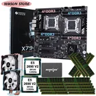 Комплект материнской платы HUANANZHI X79-16D, 960G SATA SSD, Два процессора Intel Xeon E5 2690 V2, два кулера для процессора, память 128 Гб (16*8 ГБ) 1866 RECC