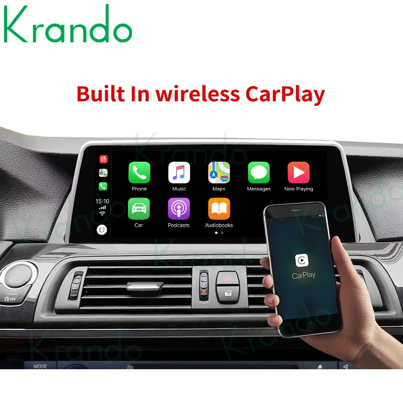 저렴한 Krando 안드로이드 11.0 6G 128G 10.25 인치 자동차 라디오 멀티미디어 스탠드 스크린 무선 카플레이, BMW 5 시리즈 GT F07 CIC NBT 2009-2016 용