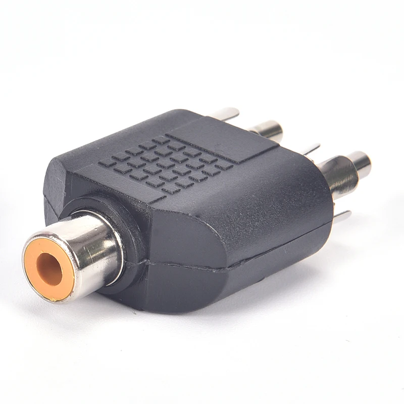 

Y Splitter RCA 3.5 Stereo Female Jack to 2 RCA Male plug Adapter Headphone Y Audio Adapter Converter Audio Video Plug Connctor