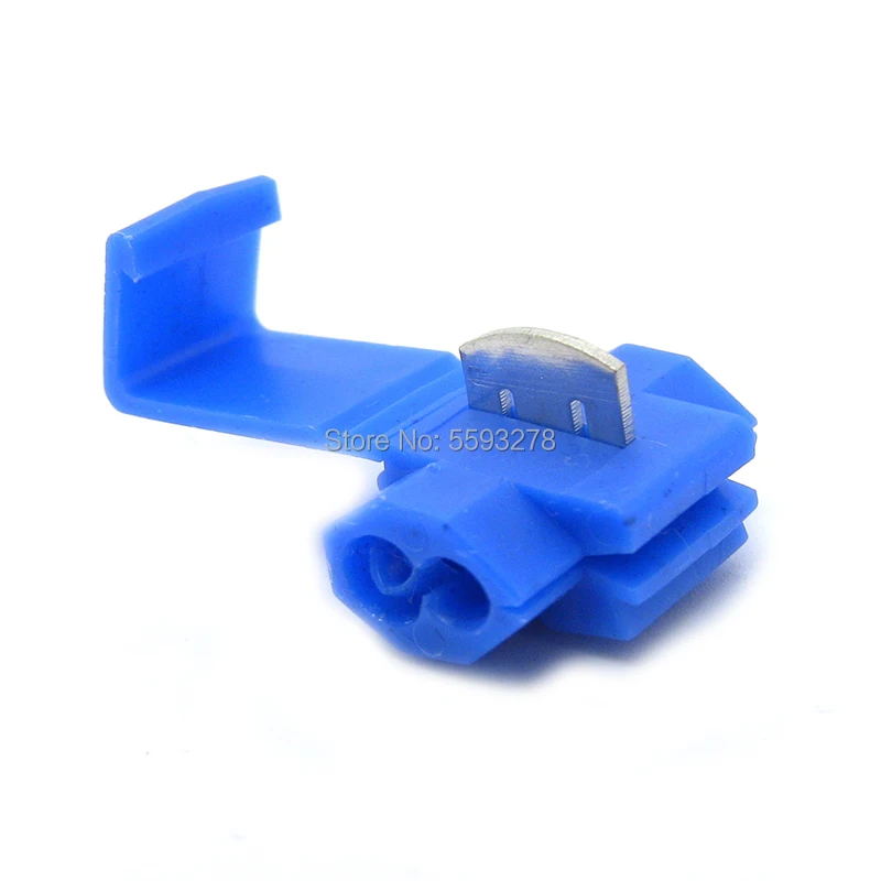 20PCS/LOT LOCK QUICK SPLICE WIRE CONNECTORS 10-22 AWG Cable Crimp Connectors Electrical Wire Terminals Blue Connector | Обустройство