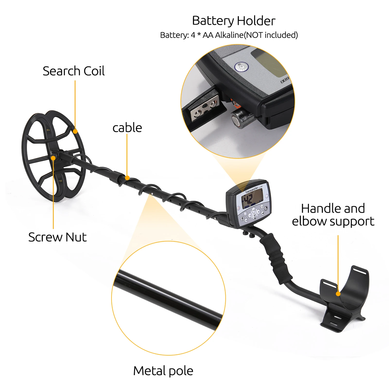 TC-800 Underground Metal Detector LCD Treasure Finder Easy To Install TC 800 Upgrade Gold Detectors | Инструменты