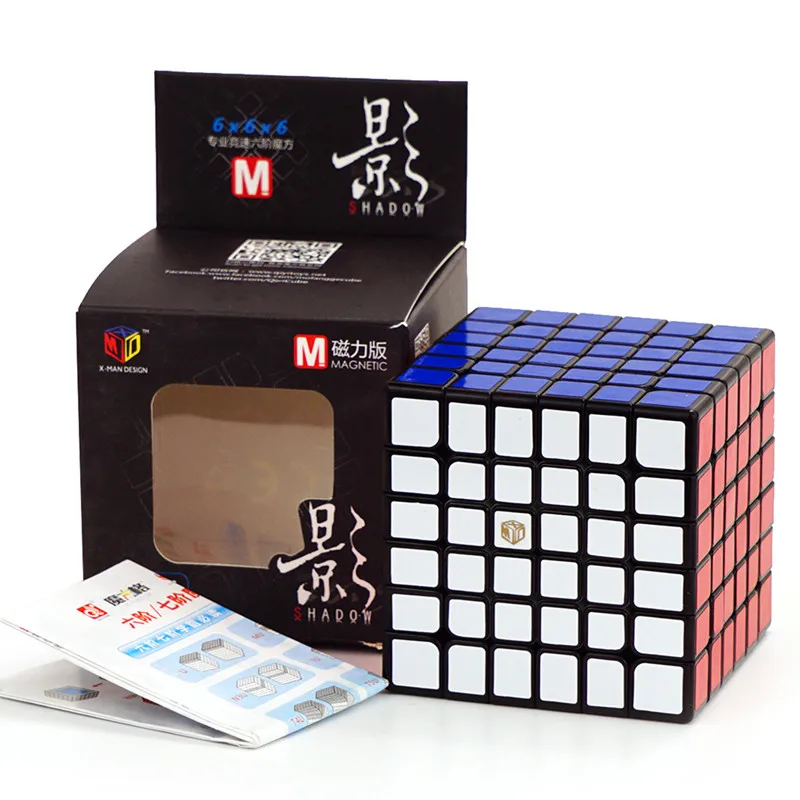Qiyi X-MAN Shadow M 6x6x6 слоев Магнитный скоростной куб магический XMD Mofangge Magic пазл игрушки