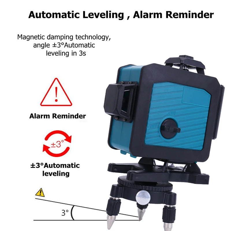 Лазерный измерительный инструмент JUNEFOR 16-линейный лазерный уровень 4D