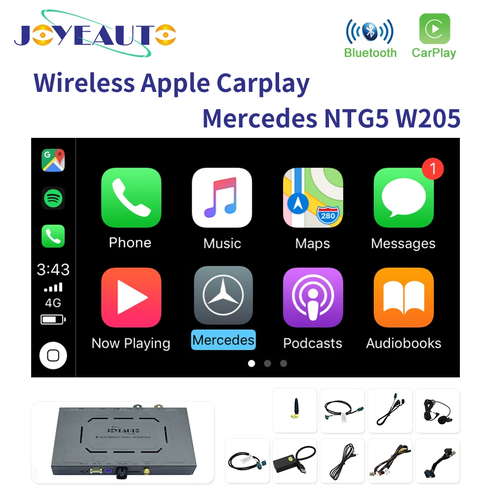 Joyeauto беспроводной Apple Carplay автомобильный игровой Android авто зеркало модифицированное для Mercedes A B C E G CLA gla GLC S Class 15-19 NTG5 W205