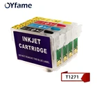 OYfame T1271 127XL чернила Заправка картриджей с ARC чип T1271 картридж для Epson 60 545 645 840 845 WF3520 7510 7520 принтер