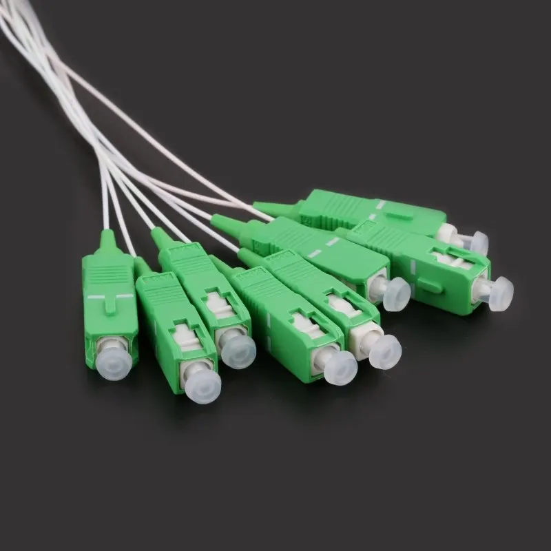 30 PCS/Lot PLC Optical Splitter SC APC 1X8 FTTH Fiber Optic Splitter FBT Optical Coupler Single Mode Steel Pipe Free Shipping