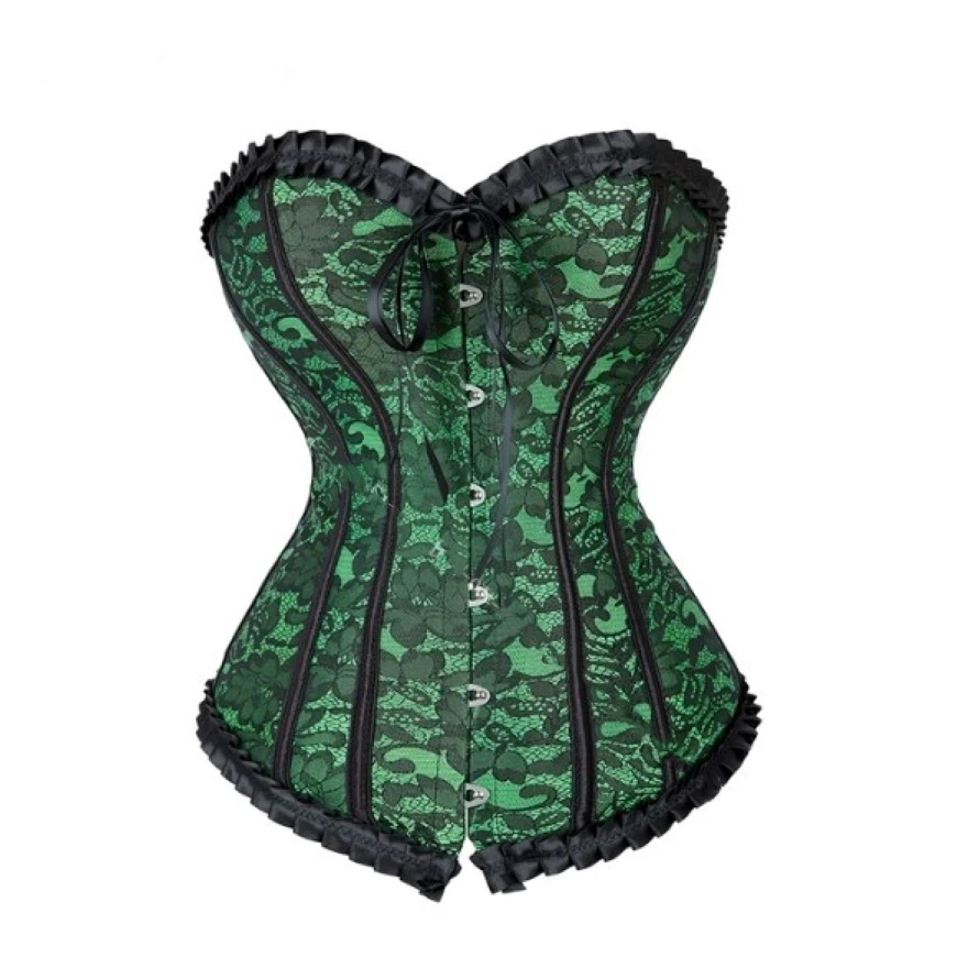 Винтажное женское сексуальное нижнее белье корсет-бюстье из парчовой ткани