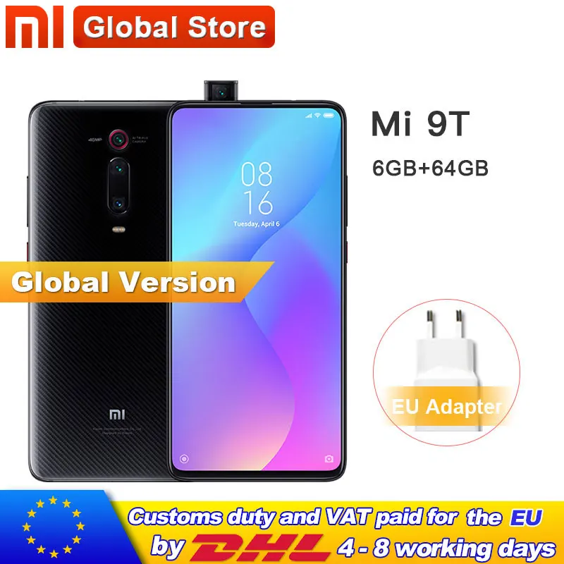 Глобальная версия mi 9T (Red K20) 6 Гб ОЗУ 64 ГБ Смартфон Snapdragon 730 четыре ядра 4000 мАч