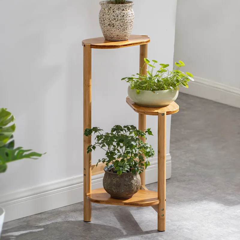 

Indoor Flower Stand And Pot Rack Living Room Floor Creative Flower Table Solid Wood Decoration Shelf Storage Rack