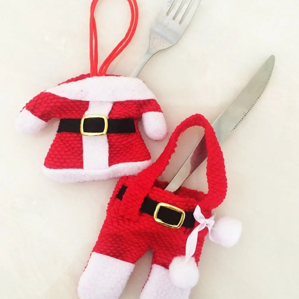 Высококачественный Рождественский мешок обеденный стол держатель для вилки