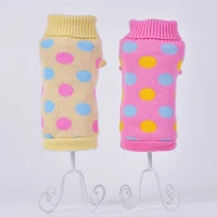 winter pet dog cat warm sweater clothing dot printed puppy clothes chihuahua dogs teddy french bulldog coat jacket