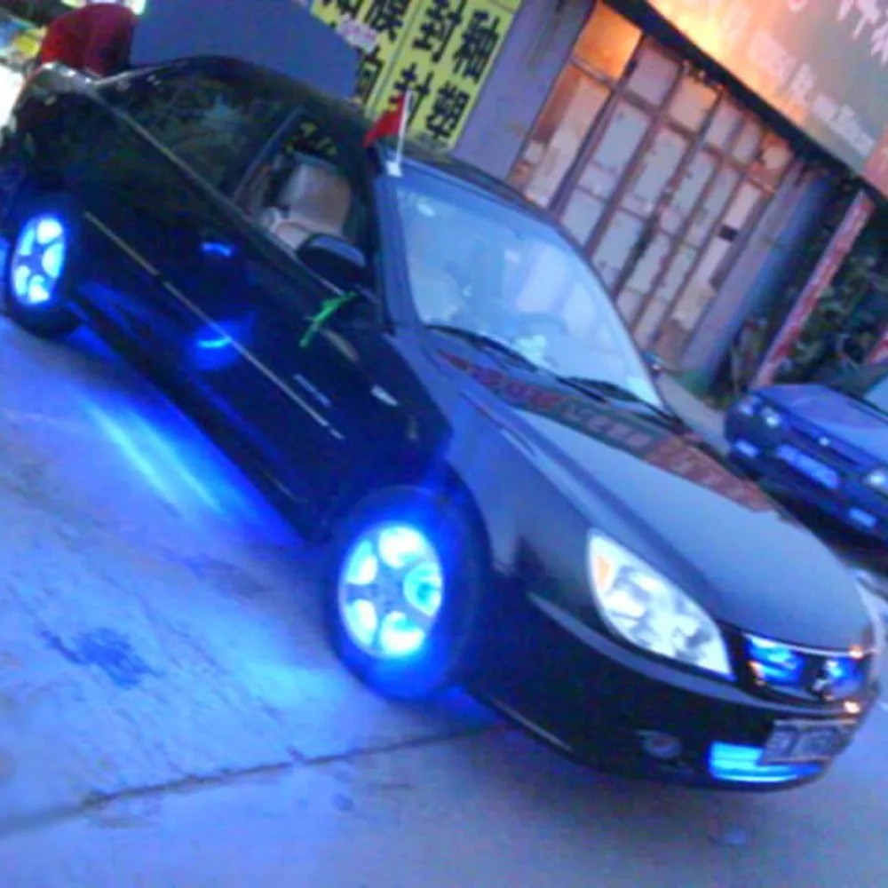 

Bostar 2Pcs Super Bright Tire Valve Caps Lights Muiticolor Auto Motorcycle Bike Accessories Neon Strobe LED Tire Lamp #281366