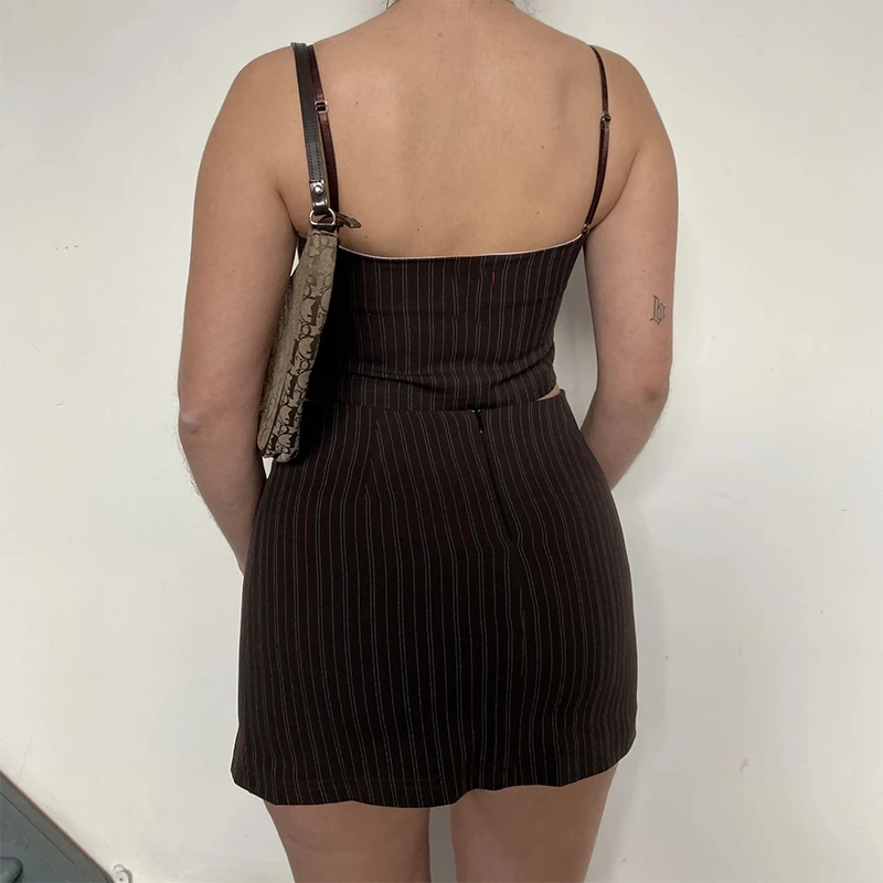 Шикарный женский комплект из двух предметов топ на бретельках с