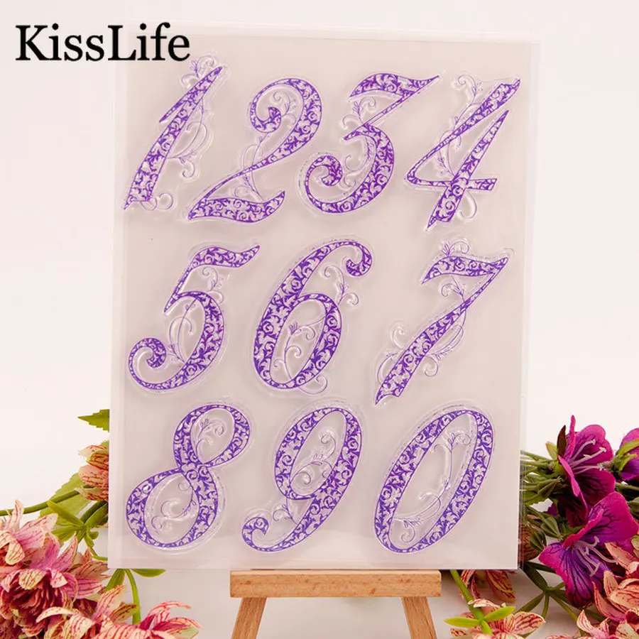 1 лист силиконовые штампы для скрапбукинга 0-9 дюймов |