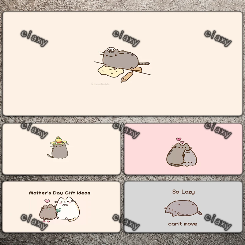 

Computer Desk Mat Pink Cats Customized Large Mouse Pad Kawaii Accessories Mousepad Mouse Mats Xxl Game Cartoon Cute Cat Deskmat