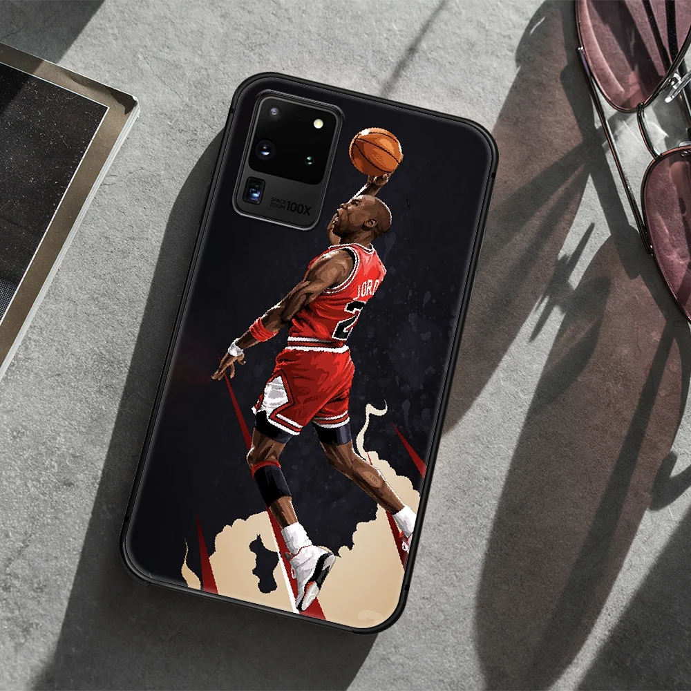 

basketball star Jordan 23 Phone Case Cover Hull For Samsung Galaxy S 7 8 9 10 e 20 FE edge uitra plus Note 9 10 20 black Prime