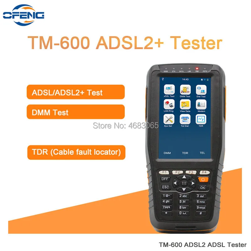 

Горячая Распродажа TM-600 ADSL2 + тестер, тестер ADSL с тестом DMM + Функция TDR