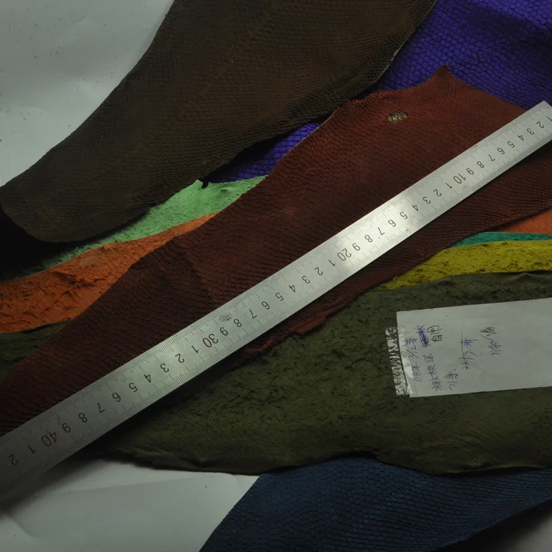 1 шт. цветные яркие натуральные рыбьи лосося кожаные изделия разноцветные весы