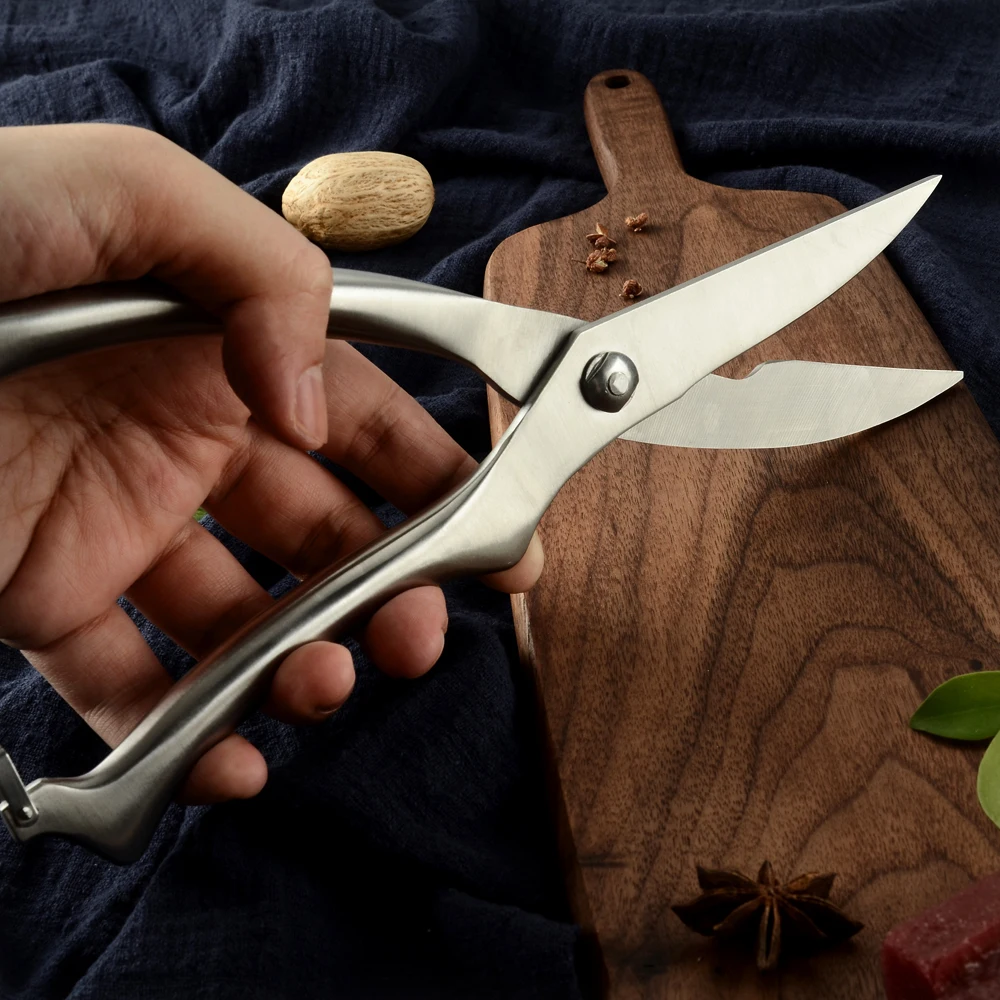 Птицы кухонные куриные кости ножницы с безопасным замком нержавеющая сталь нож