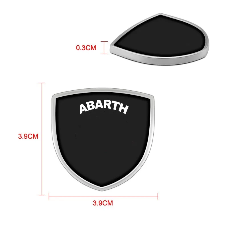 1pc Car Body Metal Badge Decoration Stickers Decal Styling for Abarth 595 Competizione 500 Punto Aleron Logo Auto Accessories - купить по