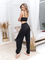 evre sleeveless spaghetti strap crop top pyjamas for women v neck solid colors womens pajamas 2 pieces set pijama with trouser