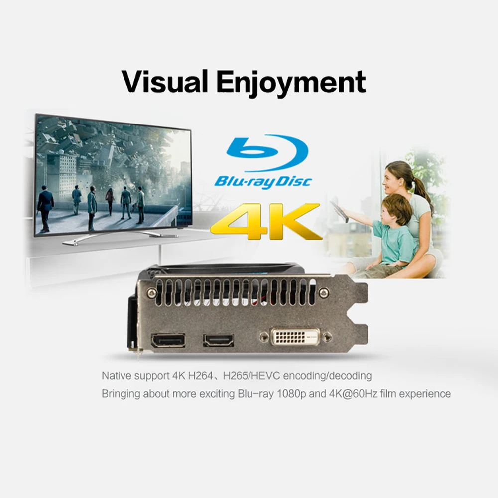 Видеокарта Yeston RX 550 RX550 4G D5 компьютерная видеокарта Radeon Chill PC 4 ГБ GDDR5 6000 бит МГц DP1.4HDR