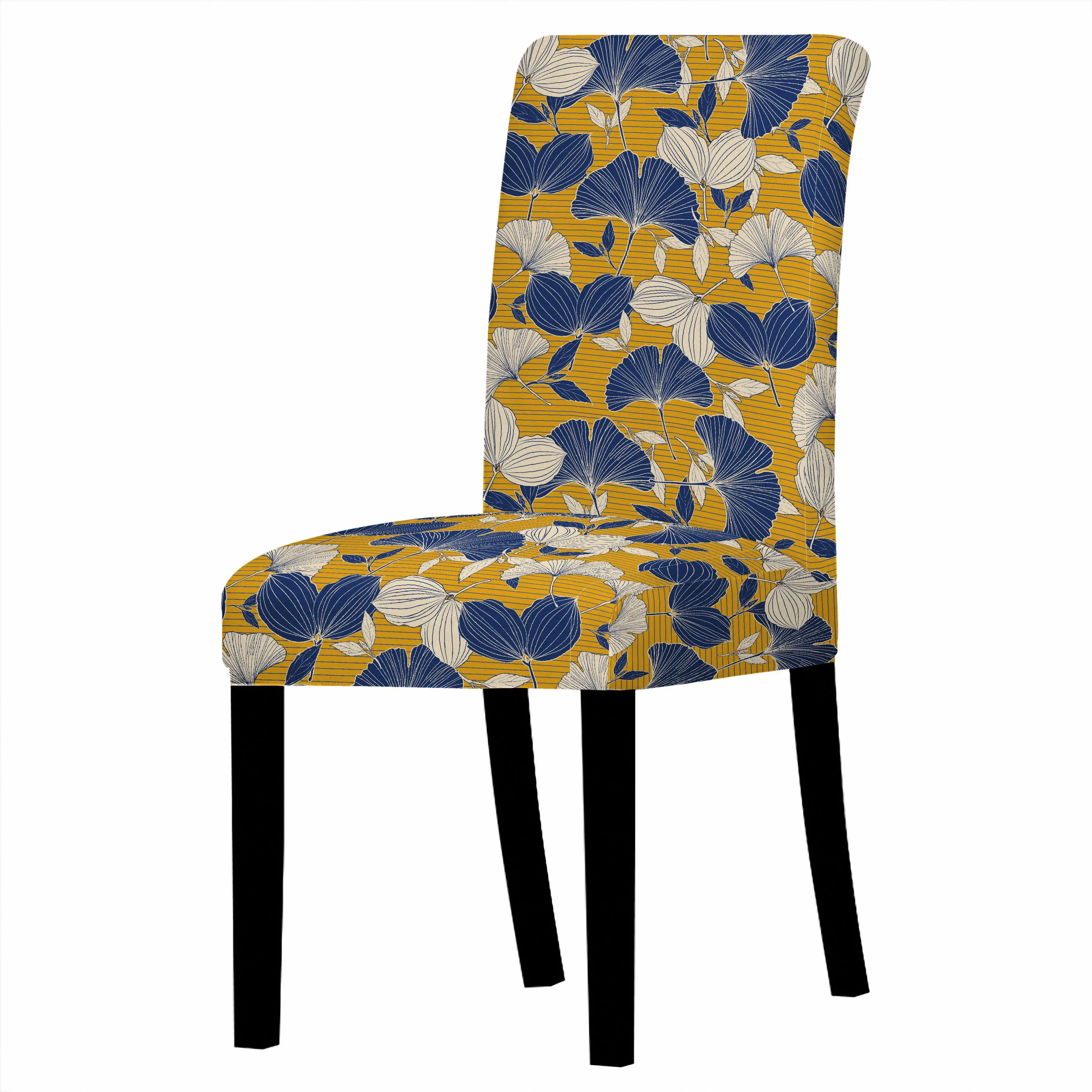 Nordic листьев чехол для кресла дома Обеденный эластичные чехлы на