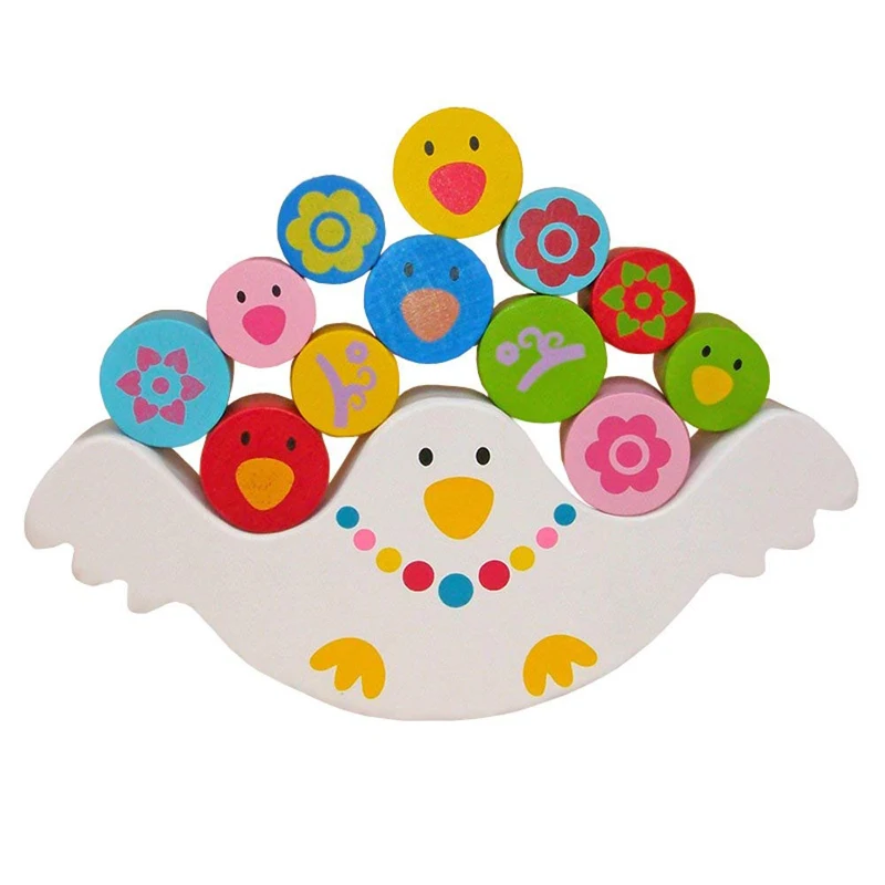

Деревянная рама Монтессори для обучения малышам, милые игрушки с балансировкой птиц для раннего развития детского сада