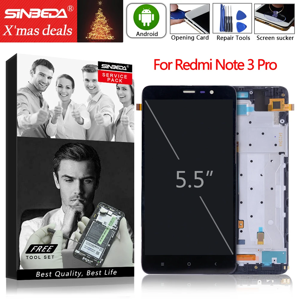 152 мм для Xiaomi Redmi Note 3 Pro/SE ЖК дисплей сенсорный экран с рамкой дигитайзер