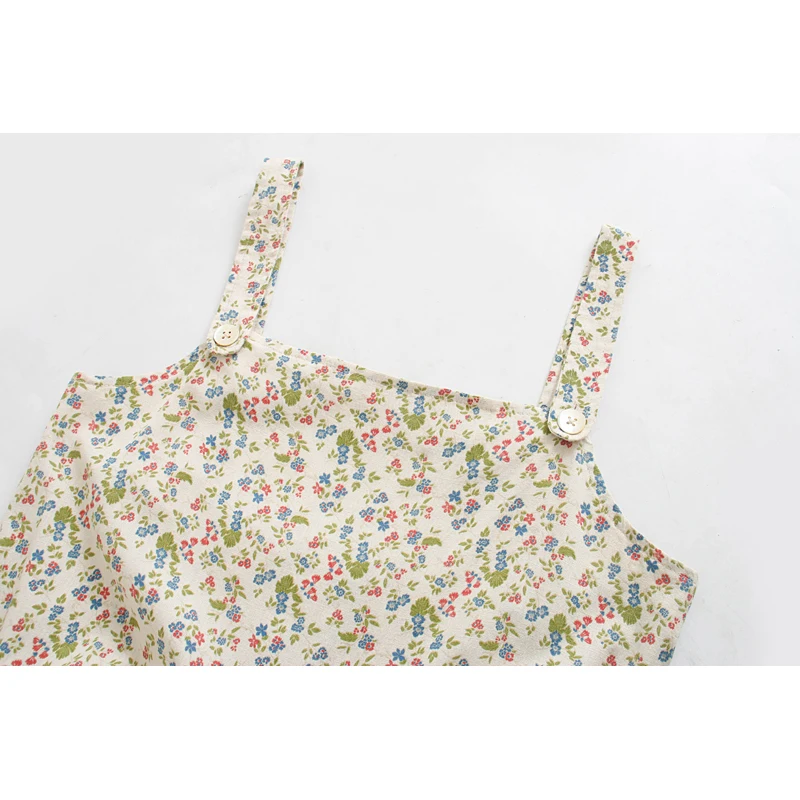 

Fashion Women Dress 2020 Stylish Vintage Print Chic Square Collar Sleeveless Casual Slim Dresses Female Ladies Vestidos