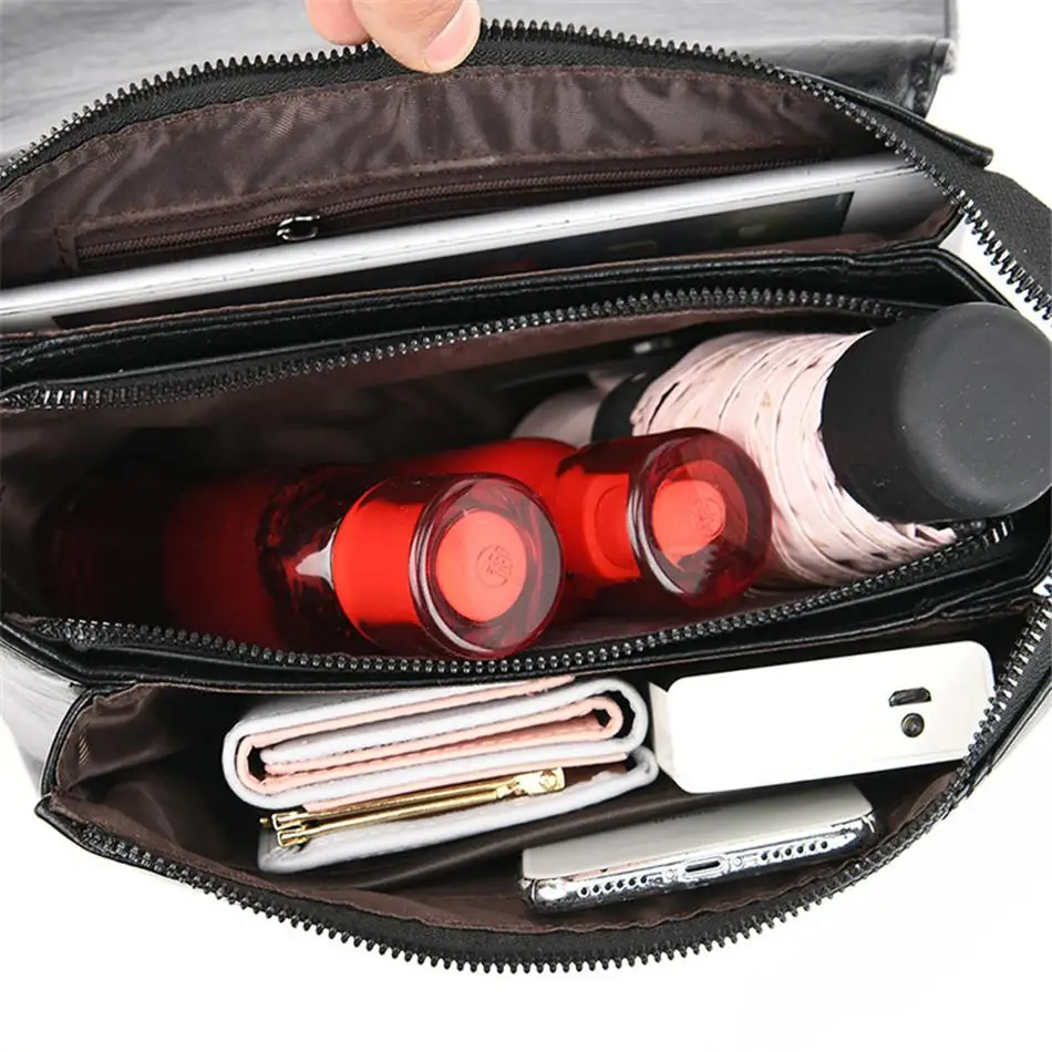 

Vintage Crossbody Bags For Women Soft Leather Handbag Designer Women Shoulder Bag Solid Women Messenger Bag Ladies Hand Bags Sac