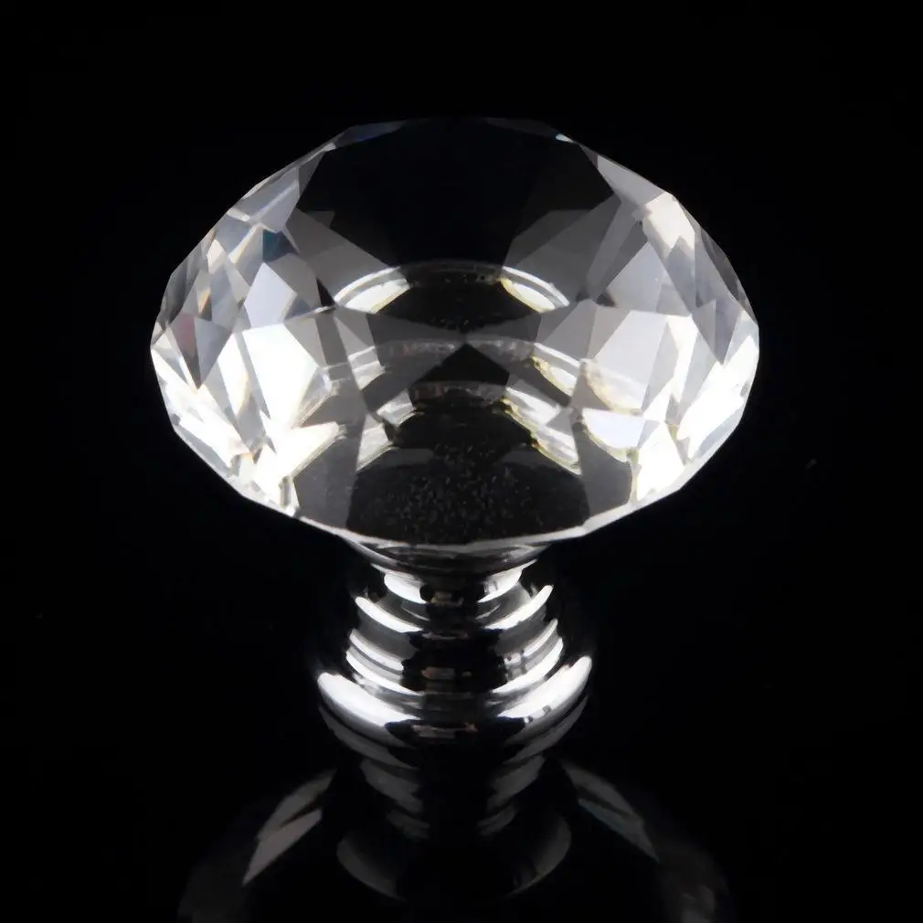 

SOLEDI Cabinets Crystal 30mm Drawers Diy Door Pull Handle Knob Diamond