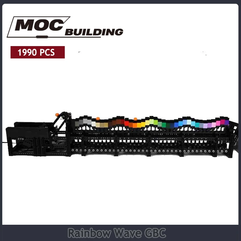 

Rainbow Wave GBC MOC Building Block cChildren's Gift Toy DIY Assembly Bricks Science Machine Educational Model