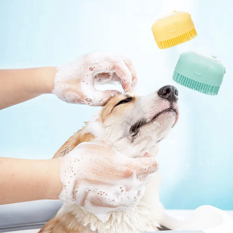 

Pet Washer Dog Cat Massage Brush Comb Cleaner Puppy Wash Tools Soft Gentle Silicone Bristles Quickly Cleaing Brush Tools