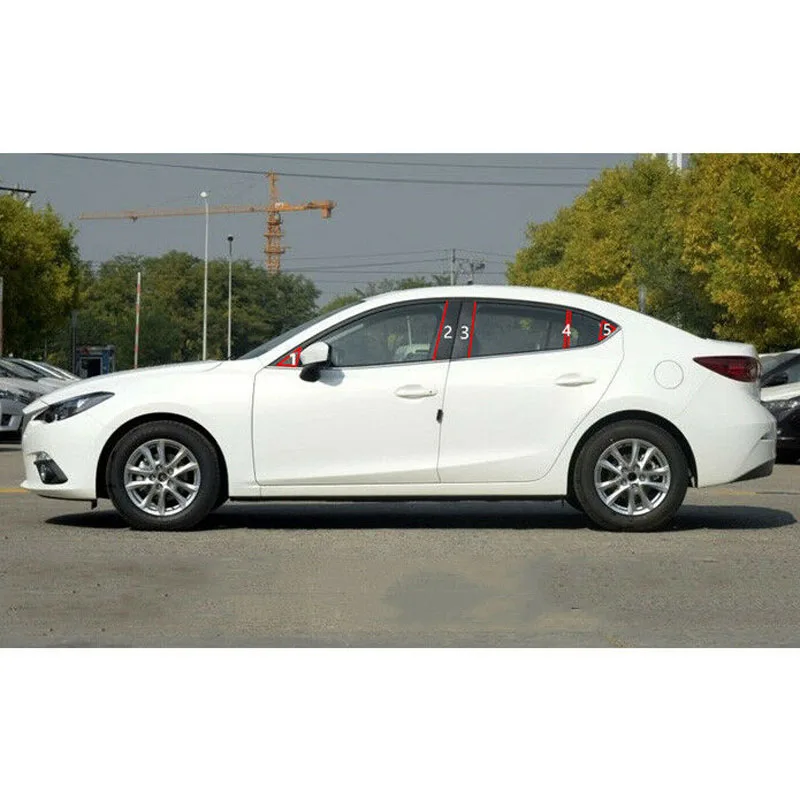 Крышка окна столб отделка внешнего вида аксессуар черного цвета для Mazda 3 Axela 2014-2017