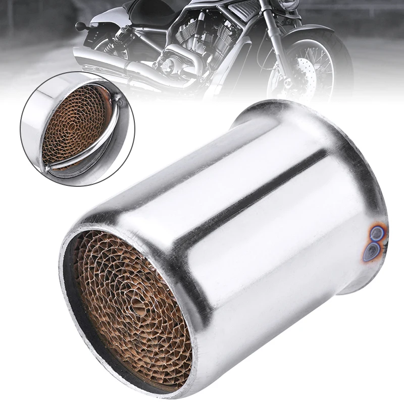 

1pc 51mm Motorbike Front Catalyst DB Killer Removable Silencer For Scooter Exhaust Muffler Reduce Noise Plug 22x13.5x6cm