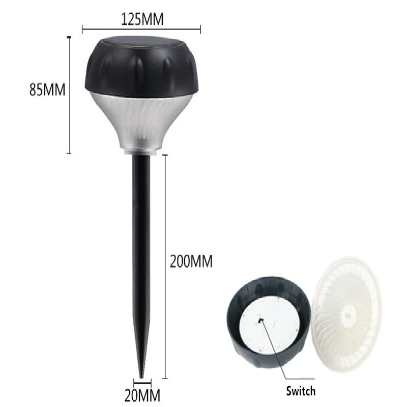 

Chiclits Solar Lamp Outdoor Lawn Light 10 Led Microwave Induction Waterproof Lightning Protection Garden Landscape Lighting