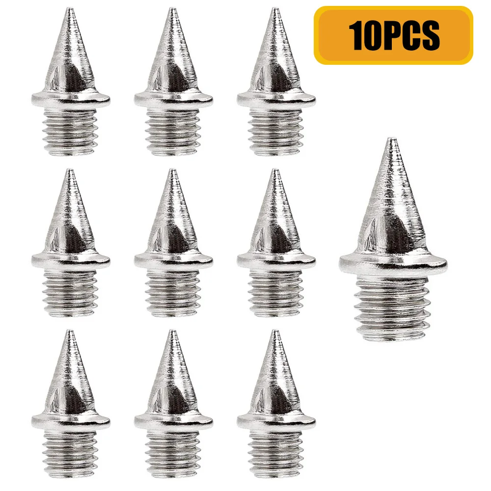 

10 Pcs Track Spikes Pyramid Shoes Spike Replacements Stainless Steel Pin 1/4" Length for Track Sprint Cross Country Events