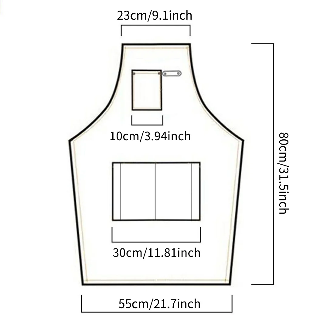 

Unisex Work Apron Canvas Kitchen Apron Adjustable Grilling Cooking BBQ Pinafore Cafe Waiter Uniform Woodworking Workwear