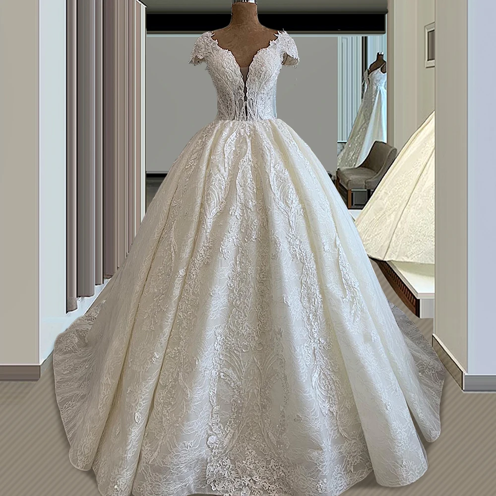 

Advanced Customization boda coleccin IVestido Novia Cap Sleeves Lace Zipper Low Back Wedding Dress Buy Online FOW33118