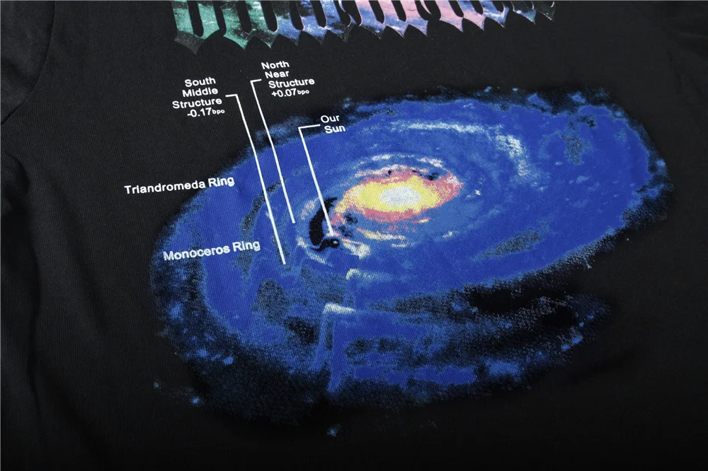 

2020 Men's Galaxy Printed T-shirt Sweatshirt Hip Hop Long Sleeve One Piece Goth Printed Oversize Harajuku Top Tees Men Clothing