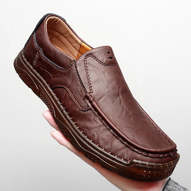 

New Arrival Big Size Handmade Casual Men Shoes Outdoor Hiking Footwear Fashion Comfortable Driving Shoes Soft Breathable Loafers