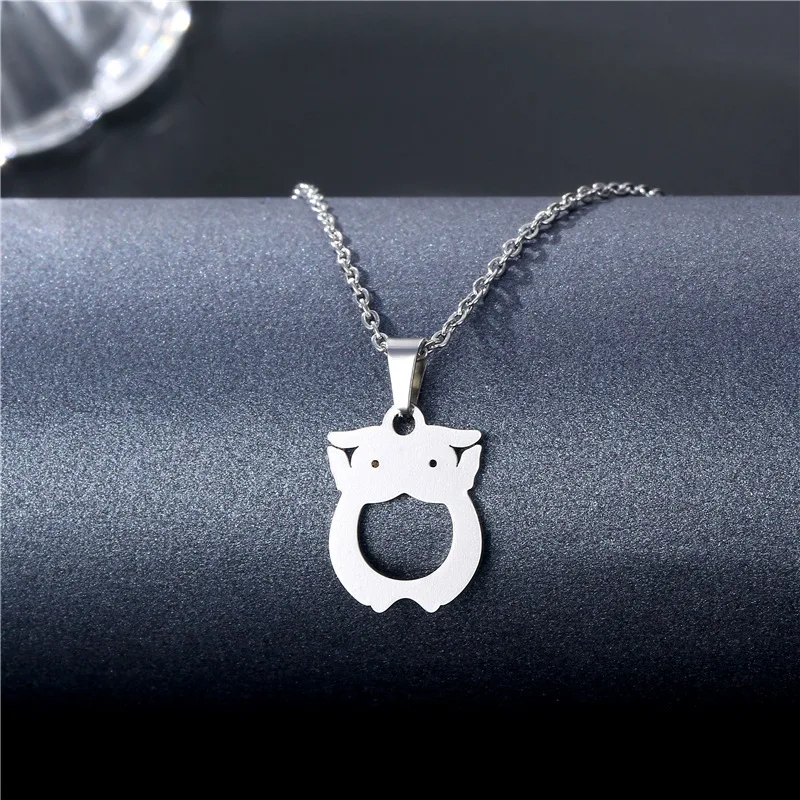 

1pcs Cute Stainless Steel Cartoon Frog Necklace For Kids Girl Bear Animal Pendant Chocker 2021 Birthday Wedding Gift Wholesale