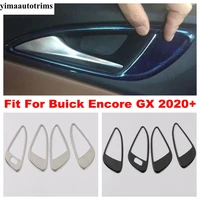 silver black inner door handle bowl frame cover trim for buick encore gx 2020 2021 decor stainless steel accessories interior