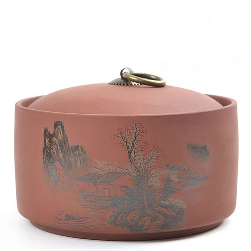 Новая чайная банка Китайская традиционная баночки для трав влагостойкие чайного