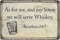 juchen as for me serve whiskey aluminum signs kitchen decor metal bar coop sign12x8inch