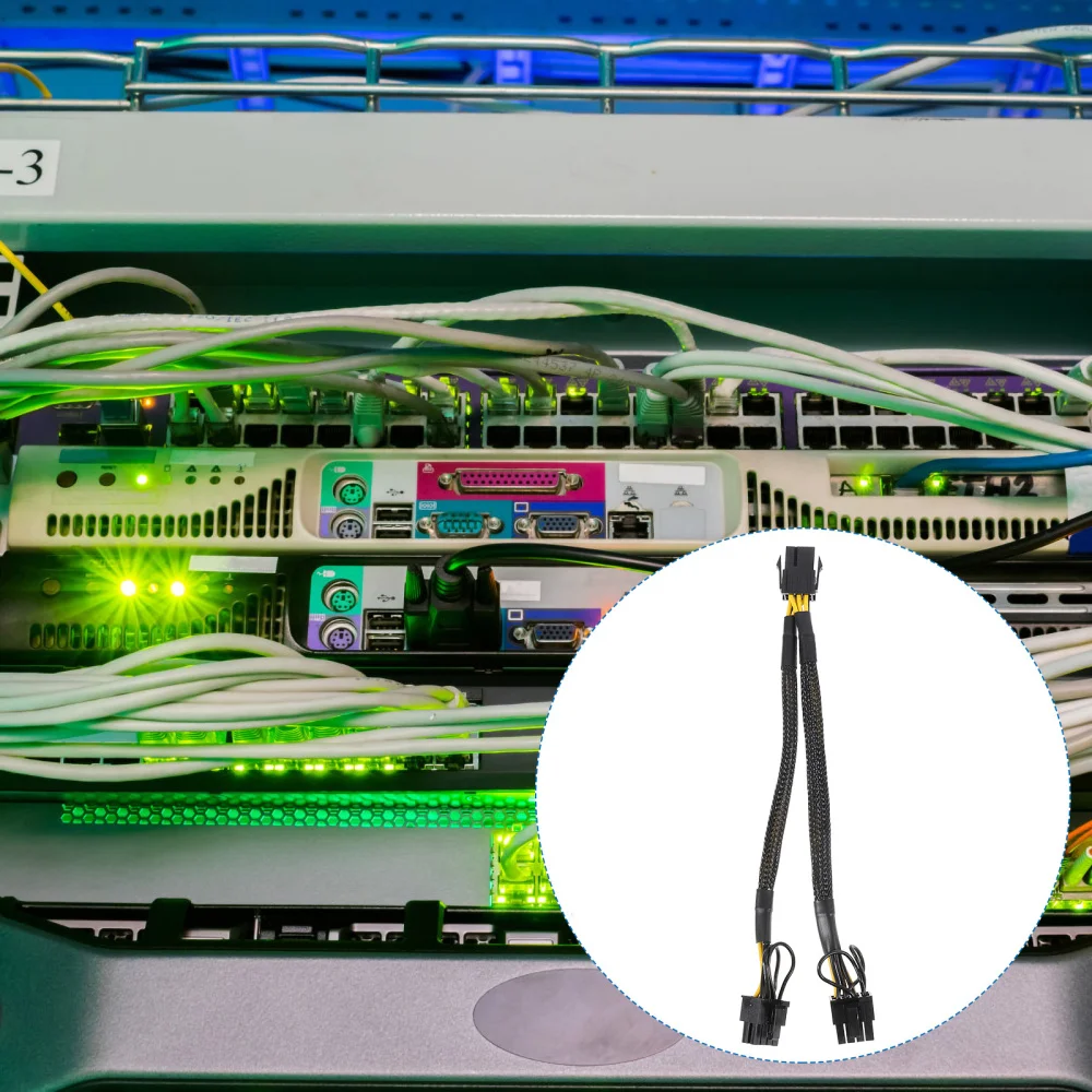 

Graphic Power Cable 6-pin to Double PCIe 8-pin GPU Extension Converter Wire